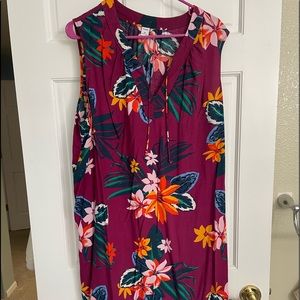 Purple Floral Summer Dress